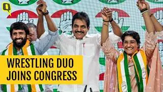 Wrestlers Vinesh Phogat, Bajrang Punia join Congress Days Before Haryana Elections | The Quint