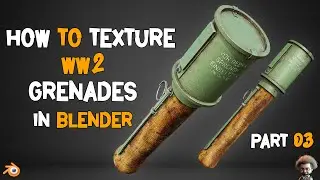 How To Texture WW2 Grenades in Blender - Part 3