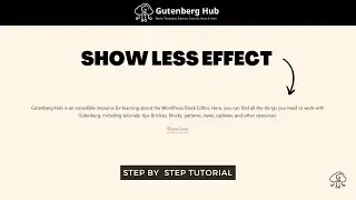 How to Create Show More Show Less button in WordPress | Wordpress Tips and Tricks