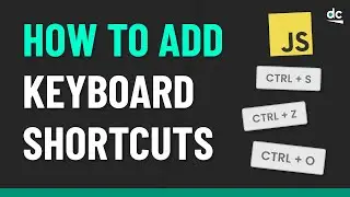 Add KEYBOARD SHORTCUTS to Your Website with JavaScript