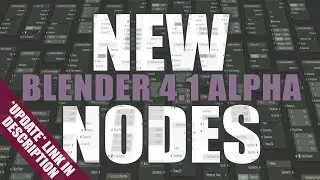 New in geometry nodes in blender 4.1 ALPHA (update link in description!)