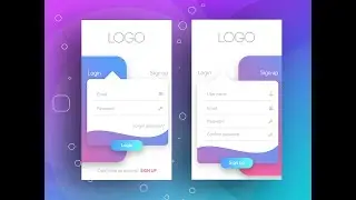 Modern login page Design tutorial in photoshop | UI/UX design in photoshop