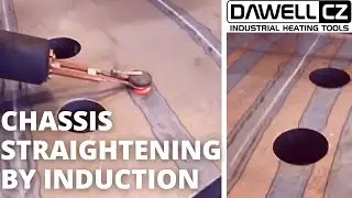 Straightening of chassis with 10kW induction heater | DAWELL DHI-120F