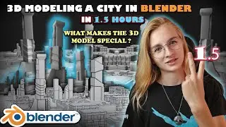 Create a CITY in Blender in 1.5 HOURS | Create a Quick SCI-FI city in BLENDER 2.9 CHALLENGE | CGbird