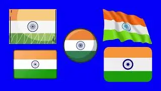 INDIA FLAG Animated Overlay (No copyright)