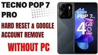 Techno Pop 7 Pro  Reset & Frp Bypass