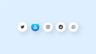 How to Create CSS Social Media Icon Hover Effect | Icon Hover Effect CSS