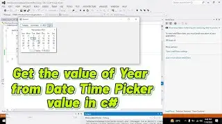How to get the value of year from date time picker value in c#