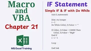 IF Statement in VBA | Simple IF and IF with Do While Loop