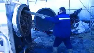 Пиролизная переработка проводов, кабелей- удаление изоляции.