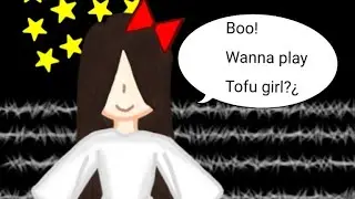 Drawing the tofu girl game character  Ghost or costume .