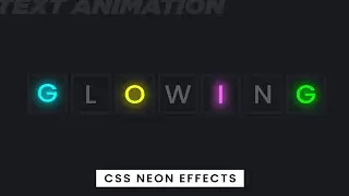 Neon Text Animation Effects | Html CSS Glowing Text