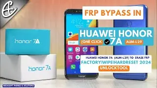 FRP BYPASS|REMOVE IN HUAWEI HONOR 7A|HONOR AUM L29 WIPE|HARDRESET PIN|PATTERN|PASSWORD UNLOCK|2024