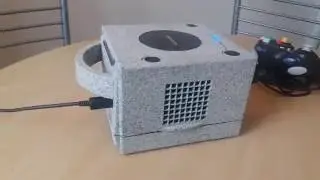 Stone paint sprayed Gamecube
