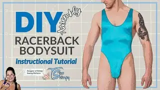 Racerback Thong Bodysuit Sewing Pattern Assembly Video ✂ Sew a men's bodysuit tutorial 🧵#pdfpattern