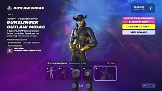 Fortnite All Outlaw Midas Battle Pass Rewards - Chapter 6 Season 2