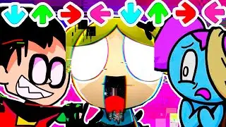 ГЛИТЧ ВИРУС ПИББИ - СУПЕРКРОШКИ И РОБИН FNF ! - Friday Night Funkin VS Corrupted Powerpuff Girls