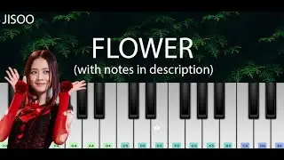 FLOWER 꽃 (JISOO) | ON DEMAND Easy Piano Tutorial with Notes | Perfect Piano