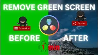 Remove Green Screen DaVinci Resolve 18 in 1 min