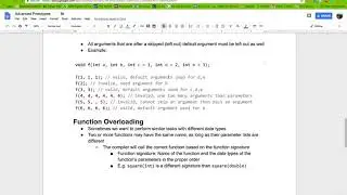 More about Functions in C++: Default Arguments and Function Overloading