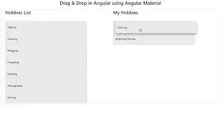 Drag and Drop in Angular