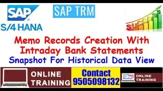 S4HANA Cash and Liquidity Management|| Memo Records for Intraday Bank Statements|| Snapshot