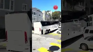 bus gets stuck on a hill