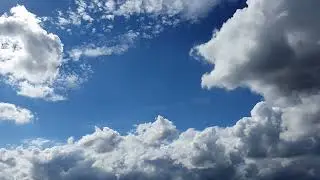 Footage. Video with clouds floating in the sky. Clouds. 4K video screensaver without sound. 