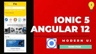 Ionic 5 Angular 12 Modern UI : Home Page