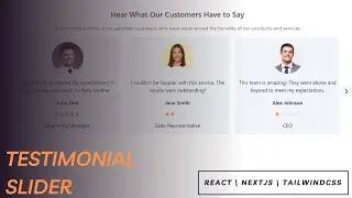 How to make a testimonial slider in html and tailwind CSS