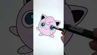 #howto #drawing #jigglypuff #pokemon ✍🎤💟 #art #shorts