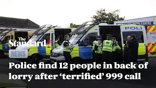 Police release 'terrified' 999 call that led to them finding 12 people in back of lorry