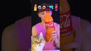 ASMR Emoji Jelly Cola, Gummy Eyeballs Mukbang #shorts