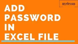 Add Password in Excel File ☑️Hindi