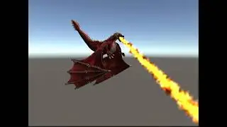 Realistic Red Dragon 3d Model - Fire Unity