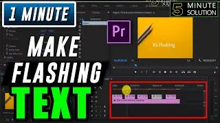 How to make flashing text in premiere pro 2024 | flashing text Tutorial