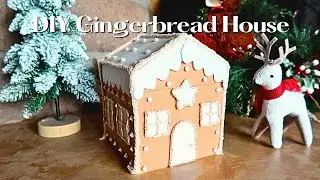 DIY Faux Gingerbread House | Christmas Home Decor