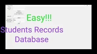 Create A Students Records Database With Tkinter Python Part 1