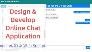 Develop an online chat application:  Chat application in javascript | Socket.IO | Websocket