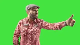 Green Screen 4k । No Copyright Video Footage 13 । A Man Communicating Using Hand Signals