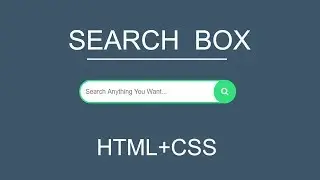 Stylish Search Box With Icon | with HTML CSS by Learn web code