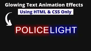 Glowing Text Animation Effects Html CSS  || Pure CSS Animated Neon Light Text Effects