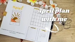 April 2021 Bullet Journal Plan With Me I Sunsets & Polaroids