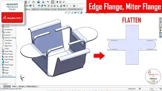 ✅Solidworks Sheet Metal Edge Flange and Miter Flange