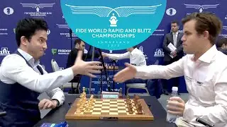 Vakhidov Declines Carlsen's Draw With Just Seconds Left | World Blitz 2023