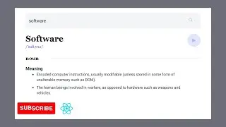 How To Build Dictionary App Using React | For Beginners