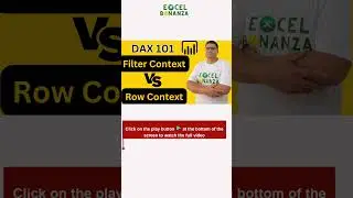 Filter Context and Row Context in DAX | Power BI | DAX 101 #shorts