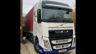 Volvo truck FH12 how to replace headlamp bulb, low beam light bulb replacement.