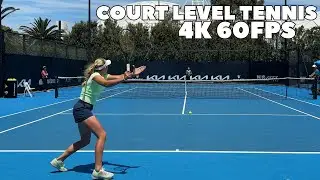 Teenage Sensation Mirra Andreeva 4K 60FPS Court Level Practice | Point Play w/ Diana Shnaider 2024