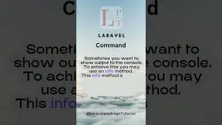 print info in command output in Laravel